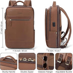 Tzowla Leather Laptop Backpack, Bag - Image 4