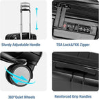 KYME Carry On Luggage 22x14x9 Airline Approved - Image 4