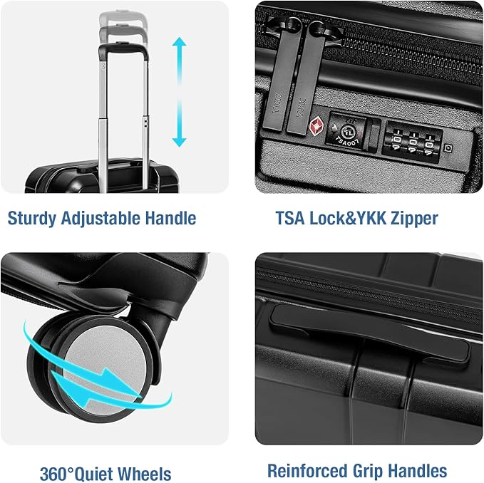 KYME Carry On Luggage 22x14x9 Airline Approved - Image 4