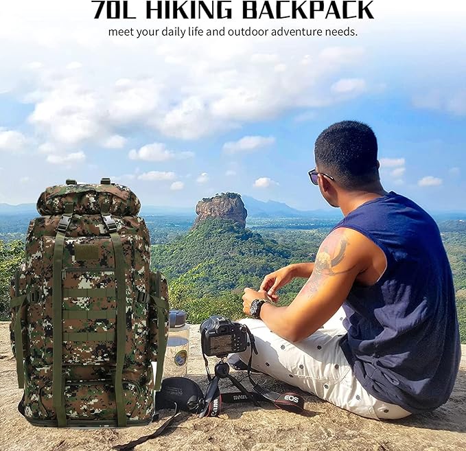 Hiking Backpack for Men 70L/100L Camping Backpack Military Rucksack Molle 3 - Image 5