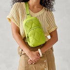 Vera Bradley Women's Lorman Sling Backpack-Featherweight Bag, Spinach Green - Image 5
