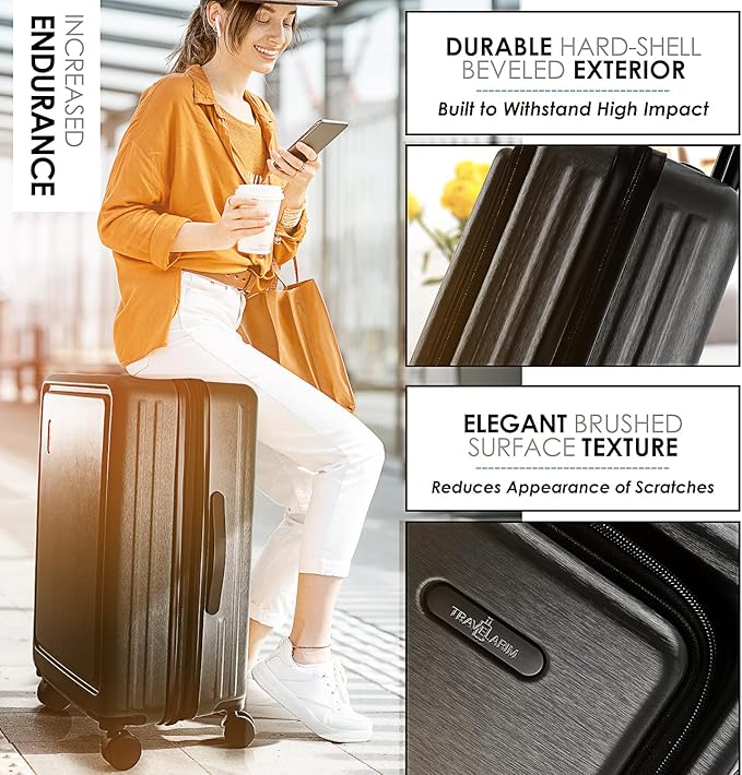 Hard Shell Luggage Sets with Spinner Wheels 4 Piece, Expandable Large Suitcases - Image 5