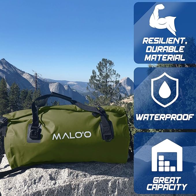 Malo'o Waterproof Dry Bag Duffel 40L/60L/100L, Roll Top Duffel Keeps Gear Dry - Image 5