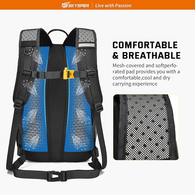 SKYSPER Small Hiking Daypack, 20L Lightweight Travel Backpacks Day Hike Pack - Image 2