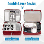 SELLYFELLY Electronics Travel Organizer, Double Layer Cable Organizer Bag - Image 3