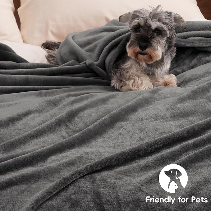 PHF Ultra Soft Fleece Blanket Twin Size, No Shed No Pilling Luxury Plush Cozy - Image 5