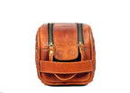 10" Premium Leather Toiletry Travel Pouch - Image 8