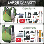 15L Small Hiking Backpack for Men Women Foldable Packable Back Pack Ultralight - Image 5