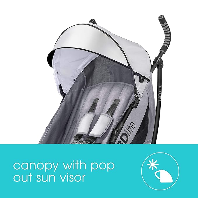 Summer Infant 3Dlite Convenience Stroller, Large Seat Area, 4 Position Recline - Image 3
