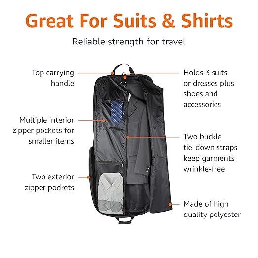 Amazon Basics 46" Premium Garment Bag - Image 3