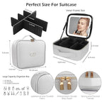 MOMIRA Makeup Bag with Mirror and Light Travel Makeup Train Case Cosmetic Bag - Image 2