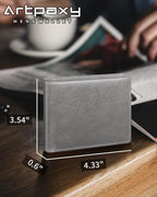 Mens Wallet Bifold Genuine Leather RFID Blocking Wallet - Image 7