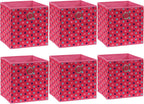 SIMPLE HOUSEWARE 10-Inch Collapsible Fabric Cube Storage Bin - Image 4