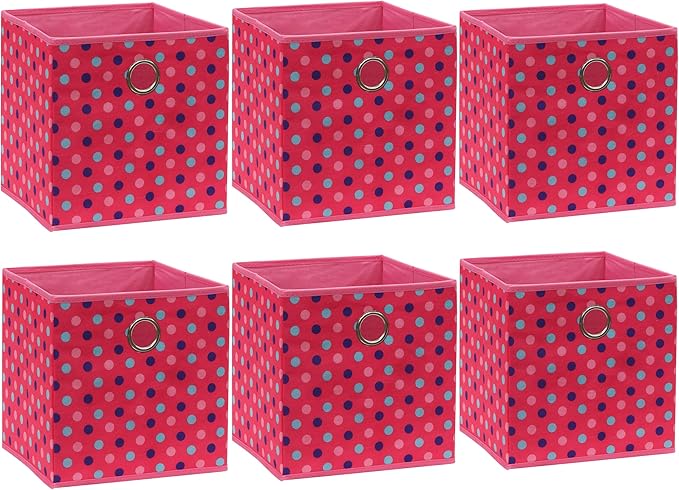 SIMPLE HOUSEWARE 10-Inch Collapsible Fabric Cube Storage Bin - Image 4