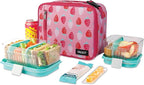 PackIt Freezable Classic Lunch Box, Sweet Strawberry, Built - Image 5