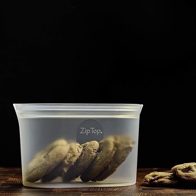 Zip Top Reusable Food Storage Bags | Medium Dish | Silicone Meal Prep Container - Image 8