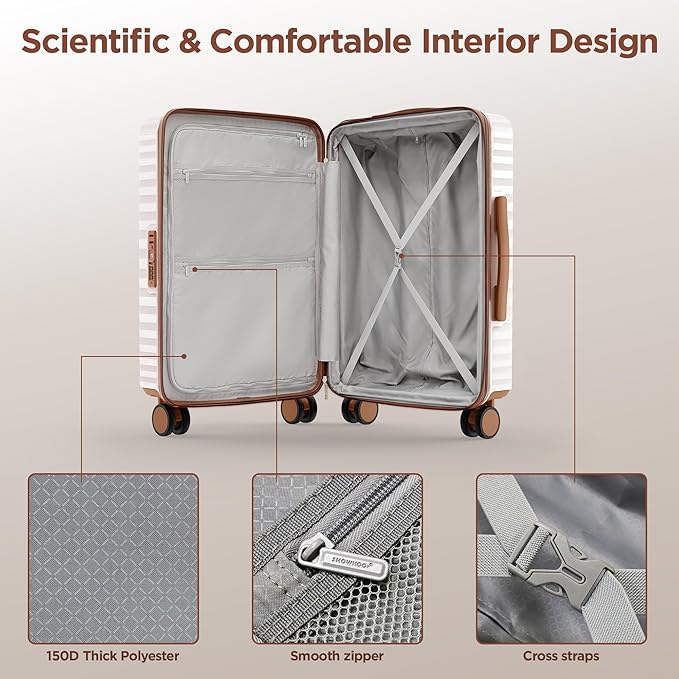 SHOWKOO Luggage Sets 3 Piece Hardside Expandable Suitcase - Image 9