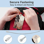 2 Pack Luggage Tag for Suitcase, Landscape Pine Trees Mountains Leather Bag - Image 3