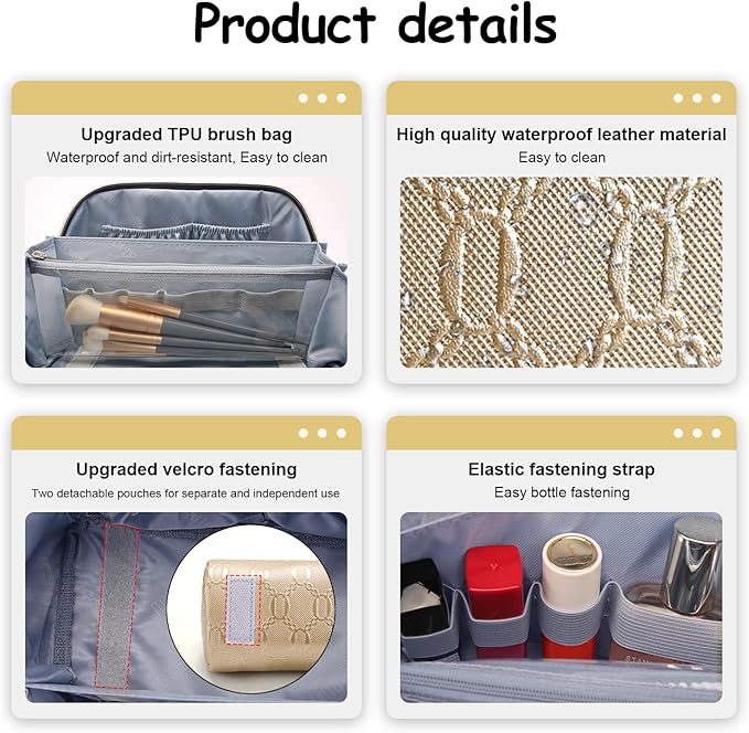 BOYATU Travel Makeup Bag for Women: Cosmetic Organizer Bag - Image 4