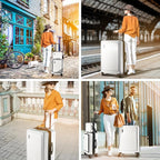 Hard Shell Luggage Sets with Spinner Wheels 4 Piece, Expandable Large Suitcases - Image 8
