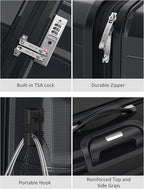 28 Inch Luggage with Spinner Wheels, Large Hard Shell Suitcase, Lightweight PP - Image 6