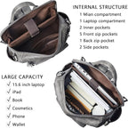 Shrrie Vegan Leather Laptop Backpack - Image 4