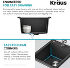 KRAUS Bellucci 18-inch Granite Workstation Drop In Top Mount Single Bowl - Image 11