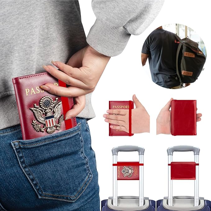Passport Holder for Travel Passport Cover for Men Passport Wallet Case - Image 6