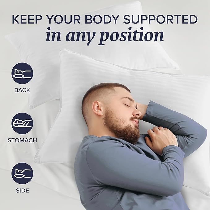 Beckham Hotel Collection Bed Pillows King Size Set of 2 - Image 5