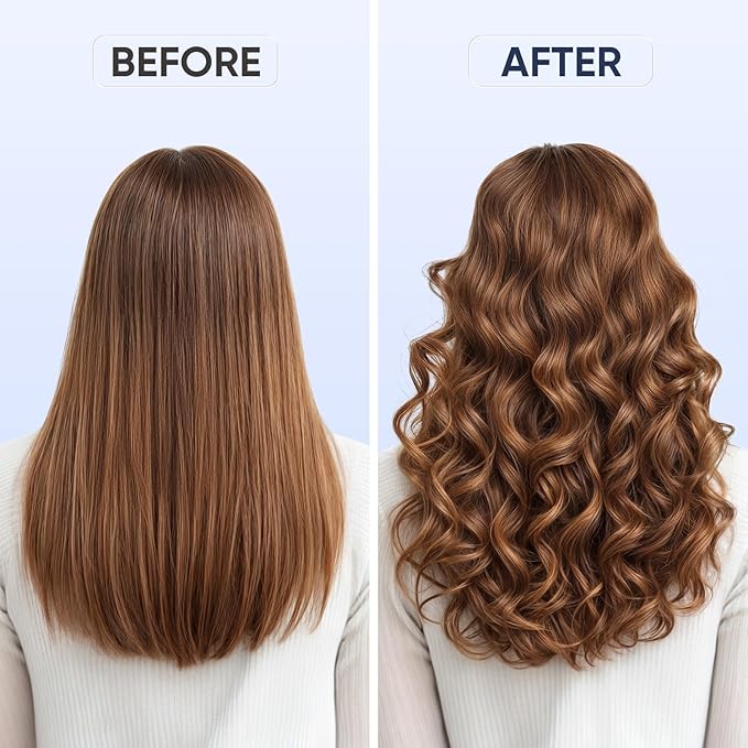 1 Inch Curling Iron, 5 Temperature Settings, Professional Spring Hair Iron for All Hair Types, Max 430℉ with Heat Resistant Mat (1 Inch Black)