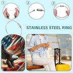 2 Pack Cute Luggage Tag for Suitcases Eagle and American Flag Leather Luggage - Image 3