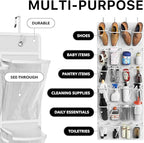 Simple Houseware 24 Pockets Large Clear Pockets Over The Door Hanging Shoe - Image 4