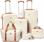 Hoteel 6 Piece Luggage Set Carry on ABS+PC Hard Shell Suitcase by HOTEEL