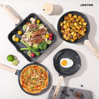 JEETEE 24Pcs Ceramic Cookware Set, Kitchen Healthy Non Toxic Induction Cookware - Image 7