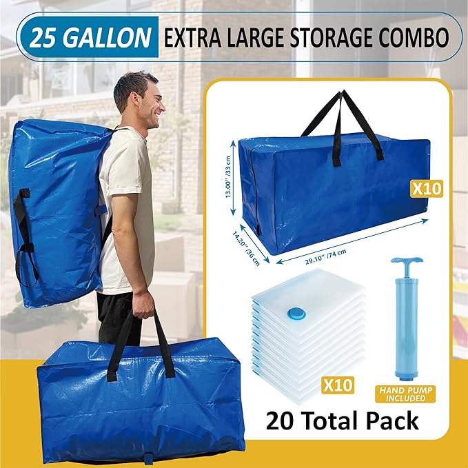 20 Pack Heavy Duty Extra Large Moving Totes - Image 2