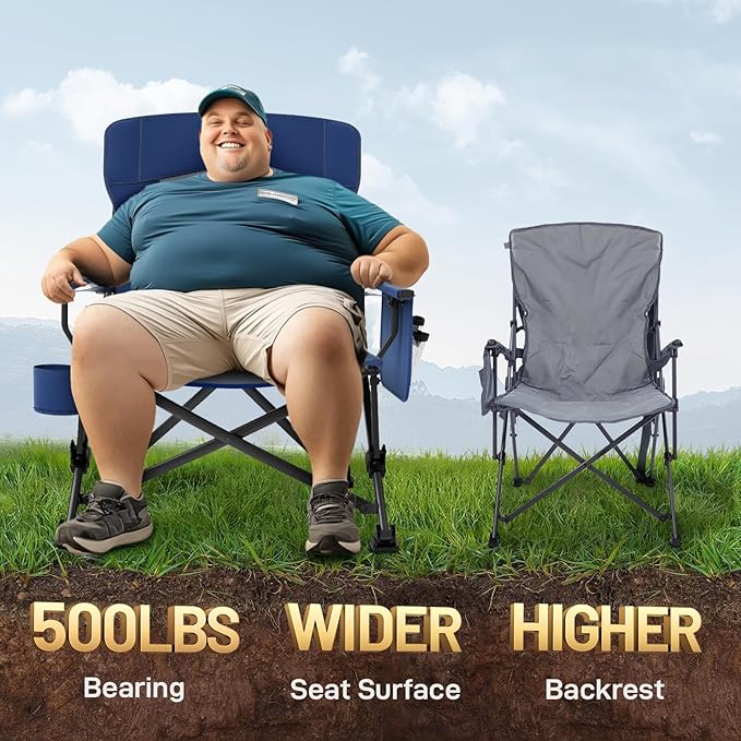 EVER ADVANCED Oversized Folding Camping Chair - Image 3