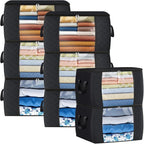 Fab totes 24 Gallons Clothes Storage, Foldable Thick Fabric Blanket Storage Bags by Fabtotes