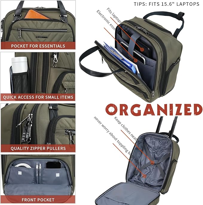 KROSER Carry On Underseat Multi-functional, 16-inch Underseater Lightweight - Image 4