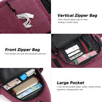 MOSISO Sling Backpack, Canvas Crossbody Hiking Daypack Bag - Image 4