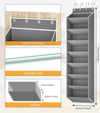 Over The Door Shoe Organizer Storage Fit 16-24 Pairs Hanging Shoe Rack Organiser - Image 7