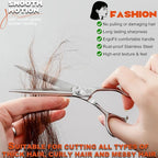 High-end Professional Extremely Very Sharp Barber Hair Cutting Scissors Hairdresser Shears For Hair 6.5 Inch Haircut Scissor Made Of Stainless Steel Alloy For Hairdressing Salon and Home Use
