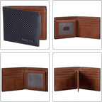 VISOUL Leather Mens Bifold RFID Blocking Wallet - Image 2