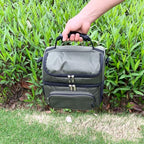 FlowFly Double Layer Cooler Insulated Lunch Bag Adult Lunch Box Large Tote Bag - Image 8