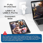 Ceptics UK, Ireland Power Adapter Travel, Safe Dual USB & USB-C 3.1A - Image 3