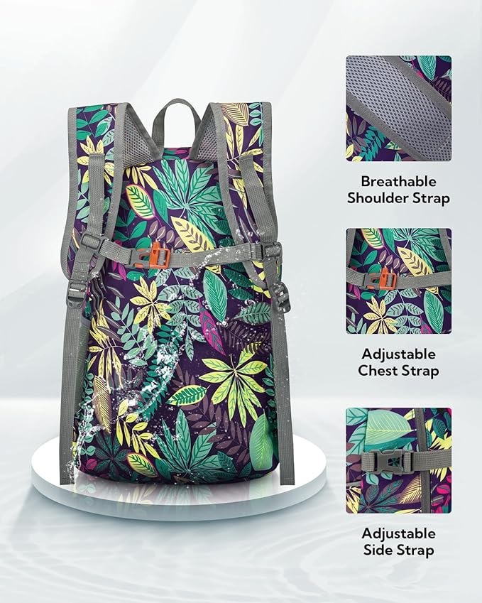 WATERFLY Hiking Foldable Daypack Backpack: 25L Ultra Lightweight Packable - Image 4