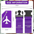 Weewooday 8 Pcs Luggage Straps Suitcase Tags Set - Image 2