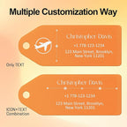 4 PCS Personalized Metal Luggage Tag – Personalized Engraved Suitcase Tag - Image 5
