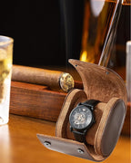 MR.OKAY Single Watch Travel Case-Classic Leather Watch Case - Image 6