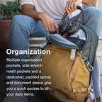 Osprey Nebula Commuter Backpack, Tungsten Soundwave/Grey Heather - Image 4