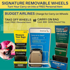 Take OFF Luggage 18 inch Hardshell Carry On Suitcase that Converts into - Image 4
